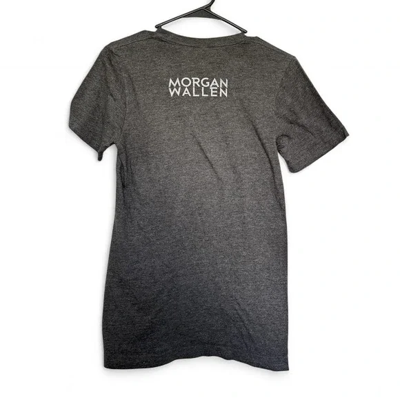 Size small Morgan Wallen tour date shirt grey "We Live It Up Down" - Picture 2 of 4